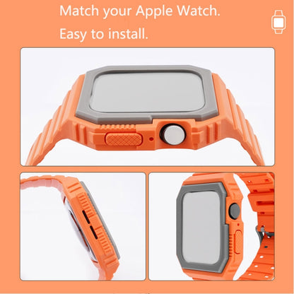 Bracelet en silicone avec étui pour Apple Watch Series, 7 41mm / 6&SE&5&4 40mm / 3&2&1 38mm, 7 45mm / 6&SE&5&4 44mm / 3&2&1 42mm