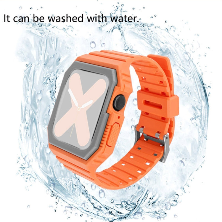 Bracelet en silicone avec étui pour Apple Watch Series, 7 41mm / 6&SE&5&4 40mm / 3&2&1 38mm, 7 45mm / 6&SE&5&4 44mm / 3&2&1 42mm