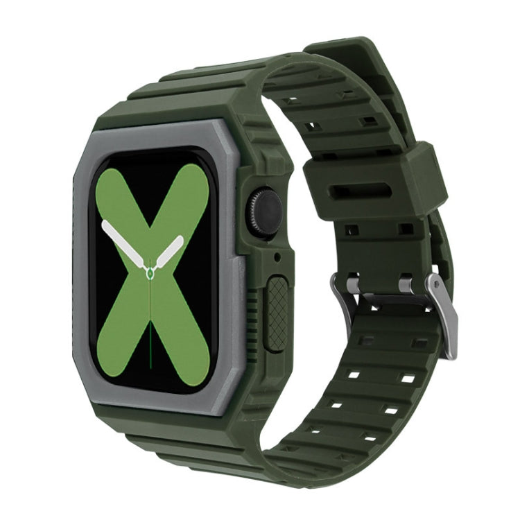 Bracelet en silicone avec étui pour Apple Watch Series, 7 41mm / 6&SE&5&4 40mm / 3&2&1 38mm, 7 45mm / 6&SE&5&4 44mm / 3&2&1 42mm