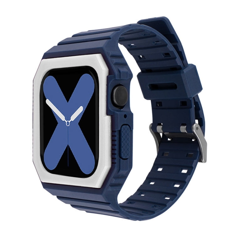 Bracelet en silicone avec étui pour Apple Watch Series, 7 41mm / 6&SE&5&4 40mm / 3&2&1 38mm, 7 45mm / 6&SE&5&4 44mm / 3&2&1 42mm