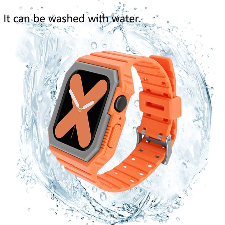 Bracelet en silicone avec étui pour Apple Watch Series, 7 41mm / 6&SE&5&4 40mm / 3&2&1 38mm, 7 45mm / 6&SE&5&4 44mm / 3&2&1 42mm