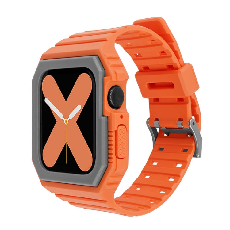 Bracelet en silicone avec étui pour Apple Watch Series, 7 41mm / 6&SE&5&4 40mm / 3&2&1 38mm, 7 45mm / 6&SE&5&4 44mm / 3&2&1 42mm