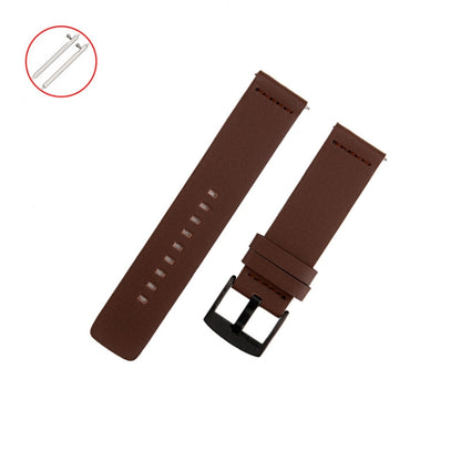 Bracelet de montre en cuir, For Samsung Galaxy Watch 4 44mm, For Samsung Galaxy Watch 4 40mm, For Samsung Galaxy Watch 4 Classic 46mm, For Samsung Galaxy Watch 4 Classic 42mm, For Samsung Galaxy Watch Active 2 40mm, For Samsung Galaxy Watch Active 2 44...