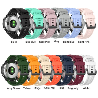 Bracelet de sport en silicone de couleur pure, For Garmin Fenix 5S Plus
