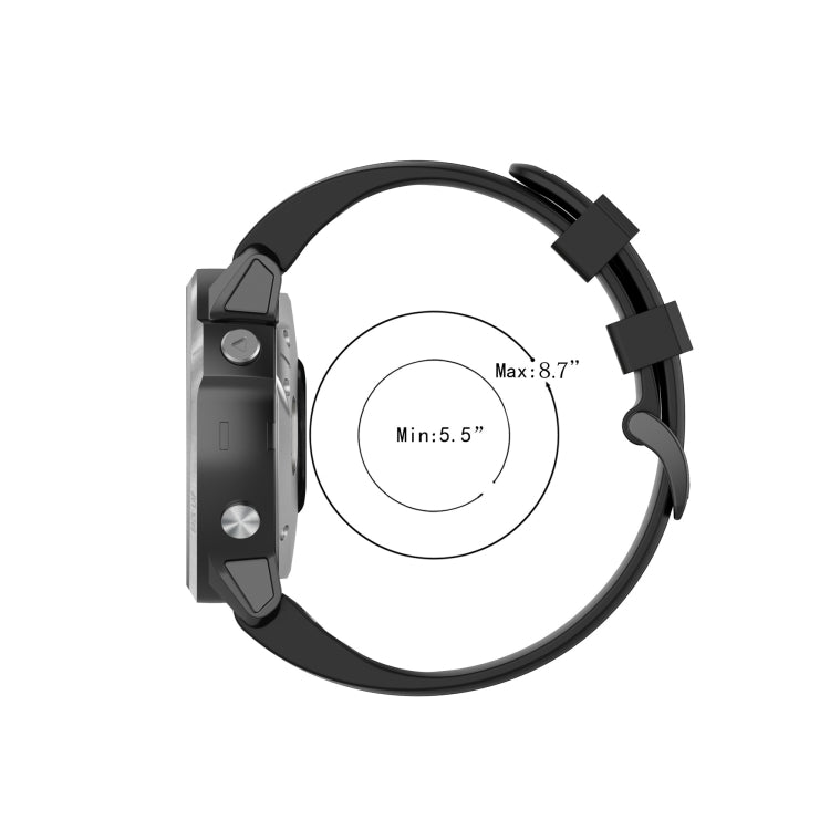 Bracelet de sport en silicone de couleur pure, For Garmin Fenix 5S Plus
