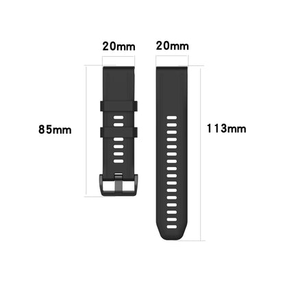 Bracelet de sport en silicone de couleur pure, For Garmin Fenix 5S Plus