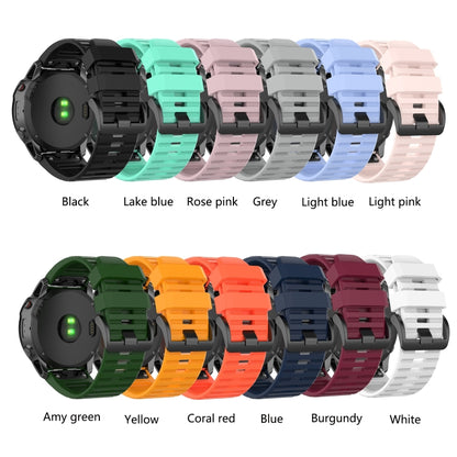 Bracelet de sport en silicone de 26 mm, For Garmin Fenix 7X, For Garmin Fenix 6X, For Garmin Fenix 6X Pro, For Garmin Fenix 5x Puls