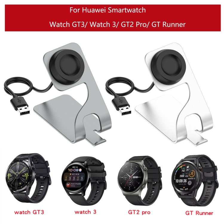 Base de charge magnétique rotative en métal, For Huawei Watch GT 3, For Huawei Watch GT Runner, For Huawei Watch D