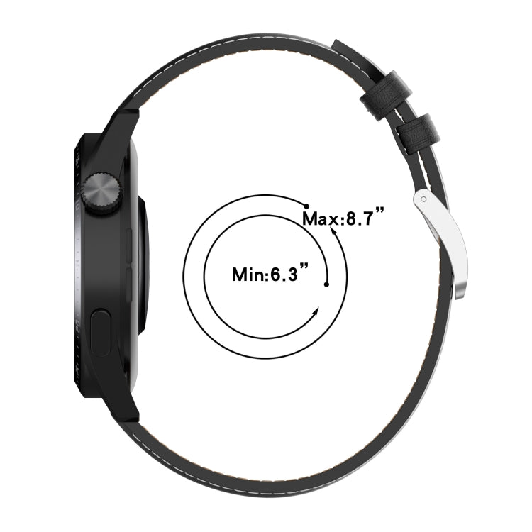Bracelet de montre en fil à coudre à texture de veau, For Huawei Watch GT 2 Pro / Watch GT 2e / Watch GT 42mm / 46mm, For Huawei Watch GT 2 Pro