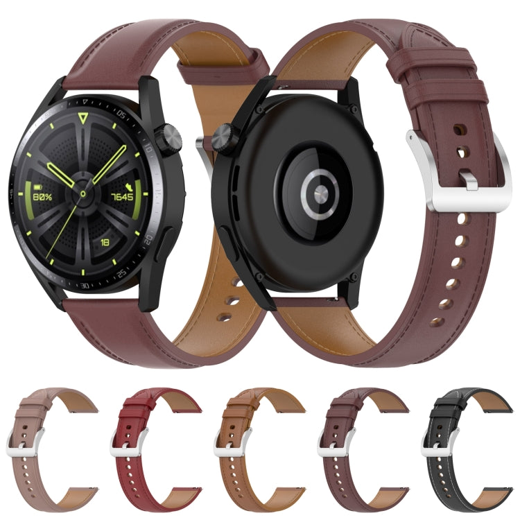 Bracelet de montre en fil à coudre à texture de veau, For Huawei Watch GT 2 Pro / Watch GT 2e / Watch GT 42mm / 46mm, For Huawei Watch GT 2 Pro