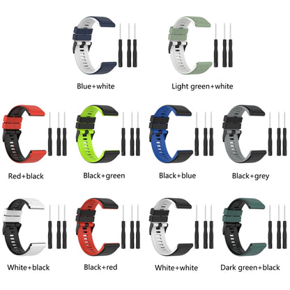 Bracelet de montre en silicone de 22 mm, For Garmin Approach S60, For Garmin Forerunner 935, For Garmin Forerunner 945, For Garmin Instinct