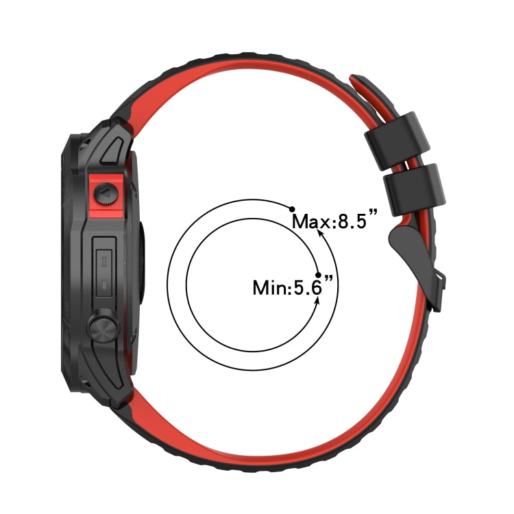 Bracelet de montre en silicone de 26 mm, For Garmin Fenix 7X, For Garmin Fenix 6X, For Garmin Fenix 6X Pro, For Garmin Fenix 5x Plus, For Garmin Fenix 3, For Garmin Fenix 3 HR