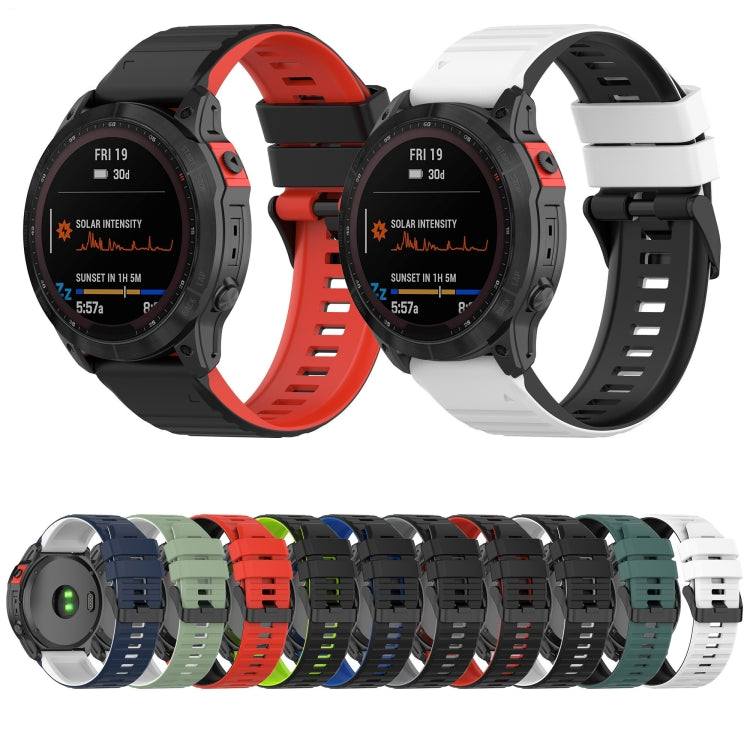 Bracelet de montre en silicone de 26 mm, For Garmin Fenix 7X, For Garmin Fenix 6X, For Garmin Fenix 6X Pro, For Garmin Fenix 5x Plus, For Garmin Fenix 3, For Garmin Fenix 3 HR