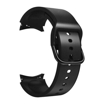 Bracelet en cuir collé de silicone de 20 mm, For Samsung Galaxy Watch 4 40mm, Samsung Galaxy Watch 4 44mm, For Samsung Galaxy Watch 4 Classic 42mm, For Samsung Galaxy Watch 4 Classic 46mm