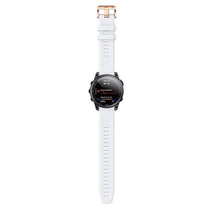 Bracelet en silicone à boucle en or rose de 20 mm, For Garmin Fenix 7S, For Garmin Fenix 6S, For Garmin Fenix 6S Pro, For Garmin Fenix 5S, For Garmin Fenix 5S Plus