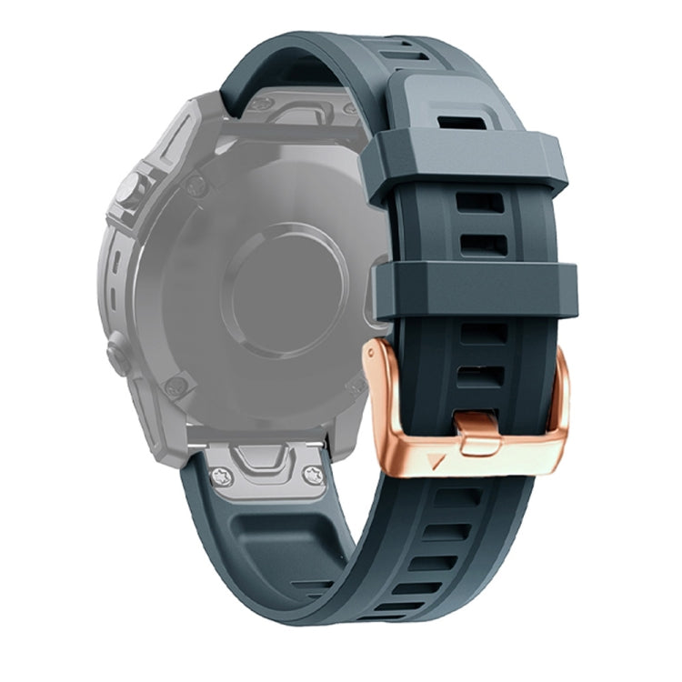Bracelet en silicone à boucle en or rose de 20 mm, For Garmin Fenix 7S, For Garmin Fenix 6S, For Garmin Fenix 6S Pro, For Garmin Fenix 5S, For Garmin Fenix 5S Plus