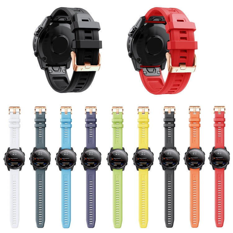 Bracelet en silicone à boucle en or rose de 20 mm, For Garmin Fenix 7S, For Garmin Fenix 6S, For Garmin Fenix 6S Pro, For Garmin Fenix 5S, For Garmin Fenix 5S Plus