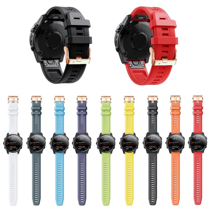 Bracelet en silicone à boucle en or rose de 20 mm, For Garmin Fenix 7S, For Garmin Fenix 6S, For Garmin Fenix 6S Pro, For Garmin Fenix 5S, For Garmin Fenix 5S Plus