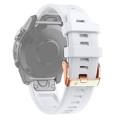 Bracelet en silicone à boucle en or rose de 20 mm, For Garmin Fenix 7S, For Garmin Fenix 6S, For Garmin Fenix 6S Pro, For Garmin Fenix 5S, For Garmin Fenix 5S Plus