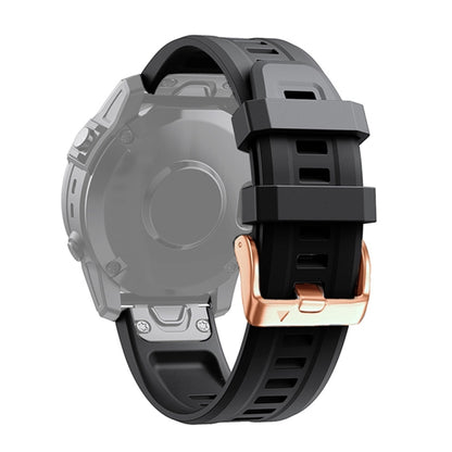 Bracelet en silicone à boucle en or rose de 20 mm, For Garmin Fenix 7S, For Garmin Fenix 6S, For Garmin Fenix 6S Pro, For Garmin Fenix 5S, For Garmin Fenix 5S Plus