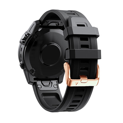 Bracelet en silicone à boucle en or rose de 20 mm, For Garmin Fenix 7S, For Garmin Fenix 6S, For Garmin Fenix 6S Pro, For Garmin Fenix 5S, For Garmin Fenix 5S Plus