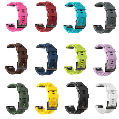 Bracelet de couleur pure sport en silicone de 22 mm, For Garmin Fenix 5, For Garmin Fenix 5 Plus, For Garmin Approach S60, For Garmin Forerunner 935