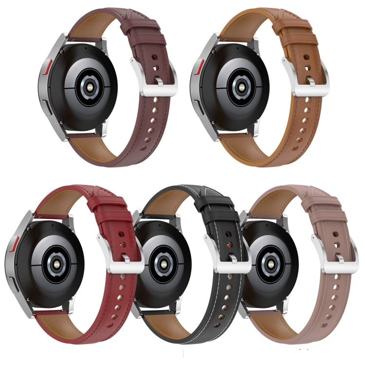 Bracelet de montre en cuir véritable gaufré, For Garmin VivoMove Luxe, For  Garmin VivoMove Style, For Garmin Venu 2 Plus, For Garmin Vivomove Sport, For Garmin Vivoactive 3, For Garmin Vivoactive3 Music, For Garmin Venu sq                             ...