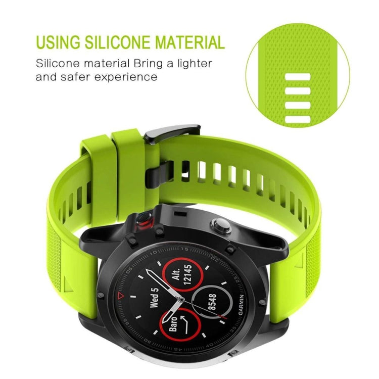 Bracelet de montre en silicone de 20 mm, For Garmin Fenix 5S plus