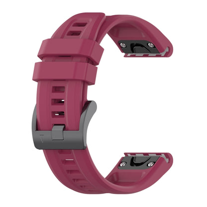 Bracelet de montre en silicone de couleur unie de 22 mm, For Garmin Fenix 7, For Garmin Descent G1, For Garmin EPIX Gen2, For Garmin Instinct 2