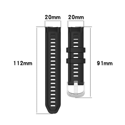 Bracelet de montre en silicone de couleur unie de 20 mm, For Garmin instinct 2S