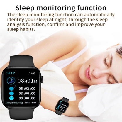 T500 Plus Montre intelligente à écran couleur de 1,44 pouces, prend en charge la surveillance de la fréquence cardiaque / la surveillance de la pression artérielle
