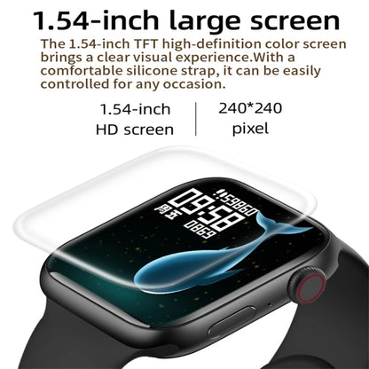 T500 Plus Montre intelligente à écran couleur de 1,44 pouces, prend en charge la surveillance de la fréquence cardiaque / la surveillance de la pression artérielle