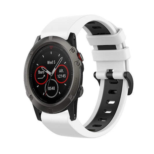 Bracelet de montre de sport bicolore en silicone 26 mm, For Garmin Fenix 5X Plus, For Garmin Fenix 3, For Garmin Fenix 3 HR, For Garmin Descent MK2, For Garmin Descent MK2i