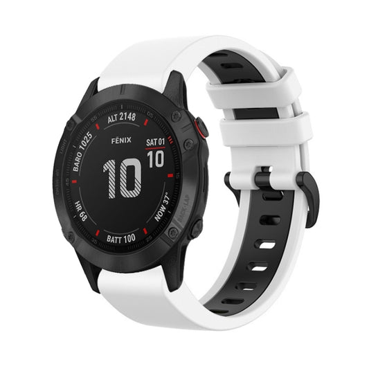 Bracelet de montre sport bicolore en silicone 22 mm, For Garmin Fenix 6 Pro, For Garmin Fenix 5, For Garmin Fenix 5 Plus, For Garmin Forerunner 945, For Garmin Forerunner 935