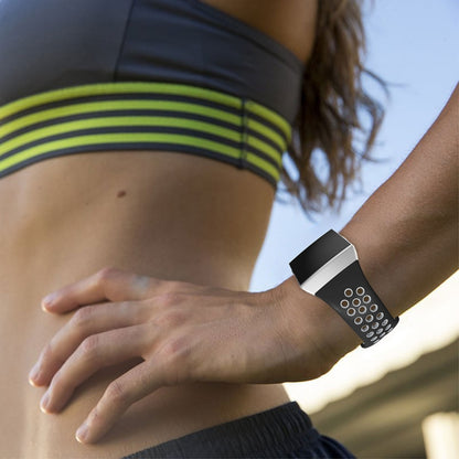 Pour bracelet de montre en silicone bicolore respirant Fitbit Ionic