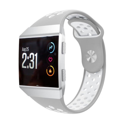 Pour bracelet de montre en silicone bicolore respirant Fitbit Ionic