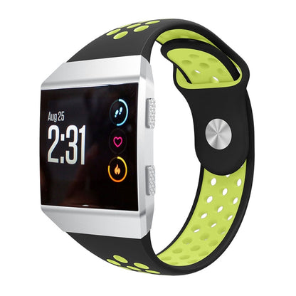 Pour bracelet de montre en silicone bicolore respirant Fitbit Ionic