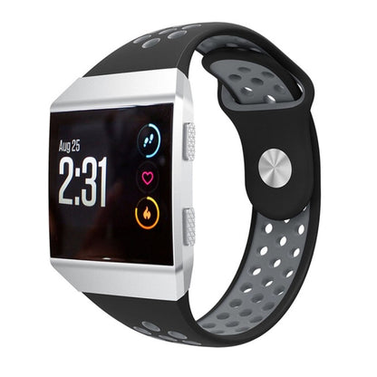 Pour bracelet de montre en silicone bicolore respirant Fitbit Ionic
