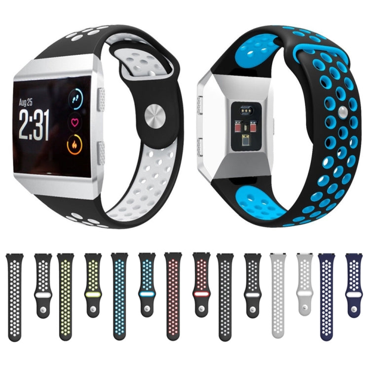 Pour bracelet de montre en silicone bicolore respirant Fitbit Ionic