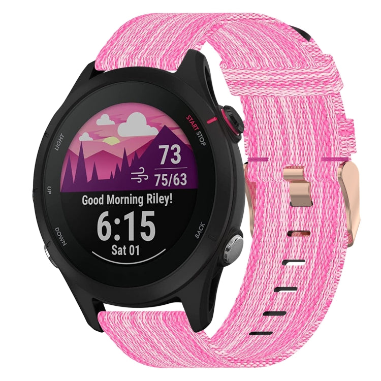 Bracelet de montre tissé en nylon de 18 mm, For Garmin Forerunner 255S, For Garmin Venu 2S, For Garmin Vivomove 3S, For Garmin Vivoactive 4S