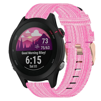 Bracelet de montre tissé en nylon de 18 mm, For Garmin Forerunner 255S, For Garmin Venu 2S, For Garmin Vivomove 3S, For Garmin Vivoactive 4S