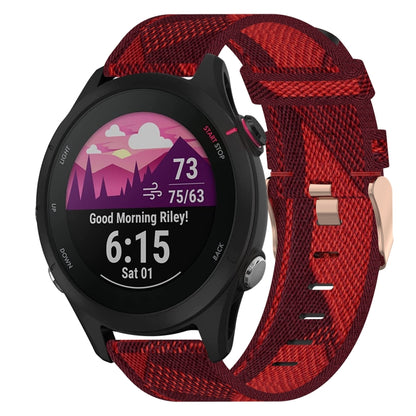 Bracelet de montre tissé en nylon de 18 mm, For Garmin Forerunner 255S, For Garmin Venu 2S, For Garmin Vivomove 3S, For Garmin Vivoactive 4S