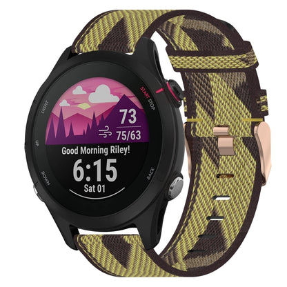 Bracelet de montre tissé en nylon de 18 mm, For Garmin Forerunner 255S, For Garmin Venu 2S, For Garmin Vivomove 3S, For Garmin Vivoactive 4S