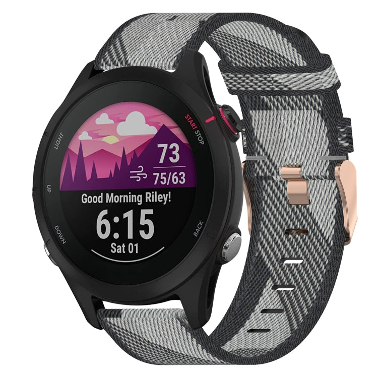 Bracelet de montre tissé en nylon de 18 mm, For Garmin Forerunner 255S, For Garmin Venu 2S, For Garmin Vivomove 3S, For Garmin Vivoactive 4S