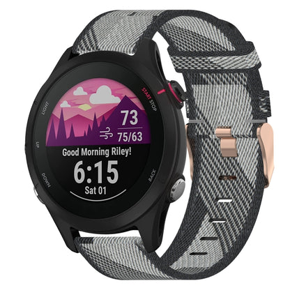 Bracelet de montre tissé en nylon de 18 mm, For Garmin Forerunner 255S, For Garmin Venu 2S, For Garmin Vivomove 3S, For Garmin Vivoactive 4S