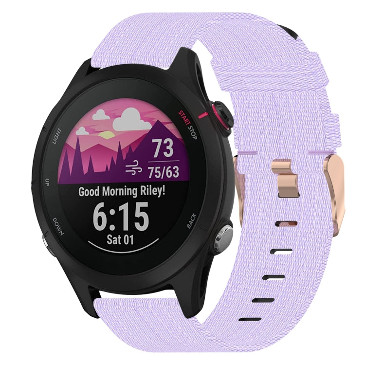 Bracelet de montre tissé en nylon de 18 mm, For Garmin Forerunner 255S, For Garmin Venu 2S, For Garmin Vivomove 3S, For Garmin Vivoactive 4S