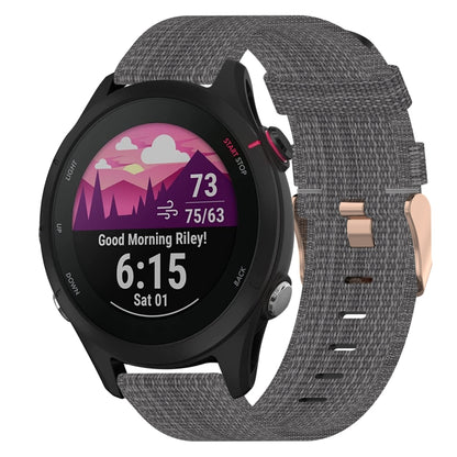 Bracelet de montre tissé en nylon de 18 mm, For Garmin Forerunner 255S, For Garmin Venu 2S, For Garmin Vivomove 3S, For Garmin Vivoactive 4S