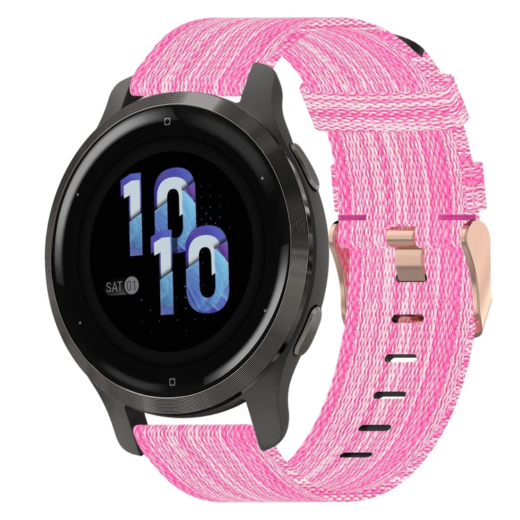 Bracelet de montre tissé en nylon de 18 mm, For Garmin Forerunner 255S, For Garmin Venu 2S, For Garmin Vivomove 3S, For Garmin Vivoactive 4S