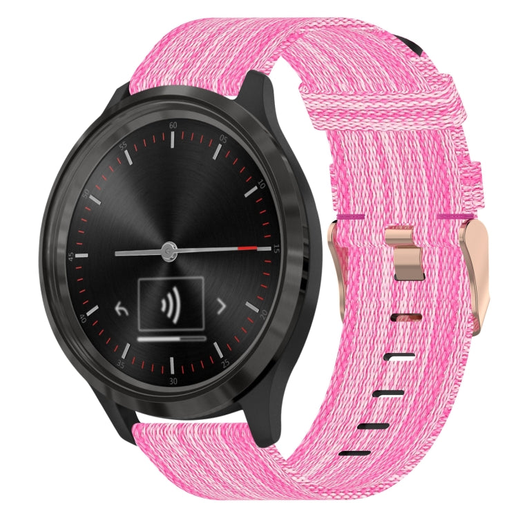 Bracelet de montre tissé en nylon de 18 mm, For Garmin Forerunner 255S, For Garmin Venu 2S, For Garmin Vivomove 3S, For Garmin Vivoactive 4S