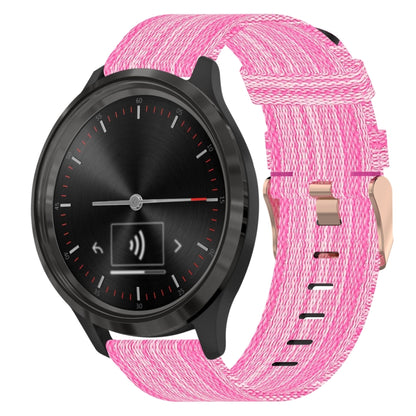 Bracelet de montre tissé en nylon de 18 mm, For Garmin Forerunner 255S, For Garmin Venu 2S, For Garmin Vivomove 3S, For Garmin Vivoactive 4S